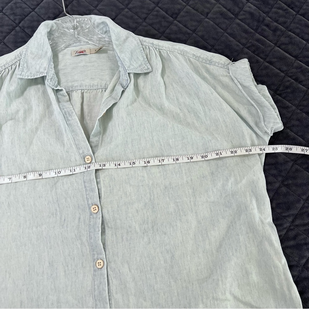 Faherty Light Blue Button Down Shirt - image 5